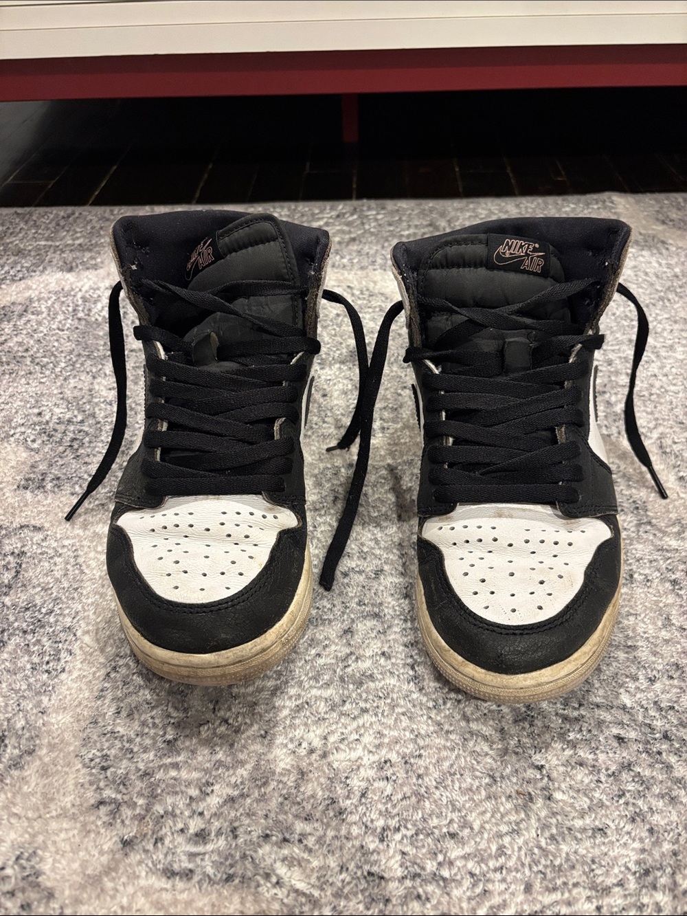 Nike Black and White High-Top Sneakers Jordans